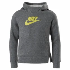 Nike Girls Big Logo Pullover Grey/Yellow Grå Outlet
