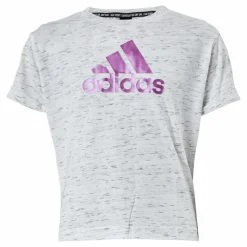 adidas Girls Bos Tee White Melange / Sonic Fuchsia Grå Online