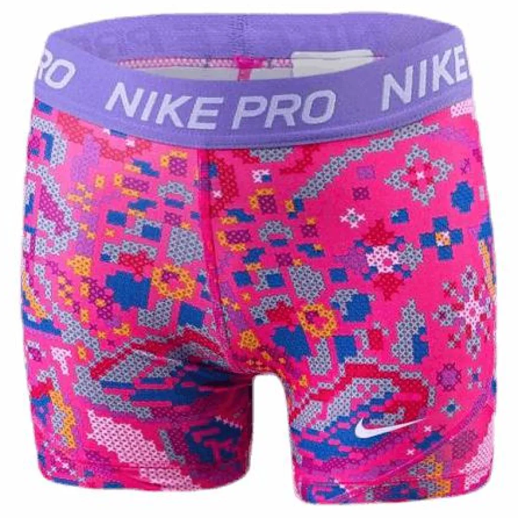 Nike Girls Boy Short Print Femme Pink Flerfärgad Hot