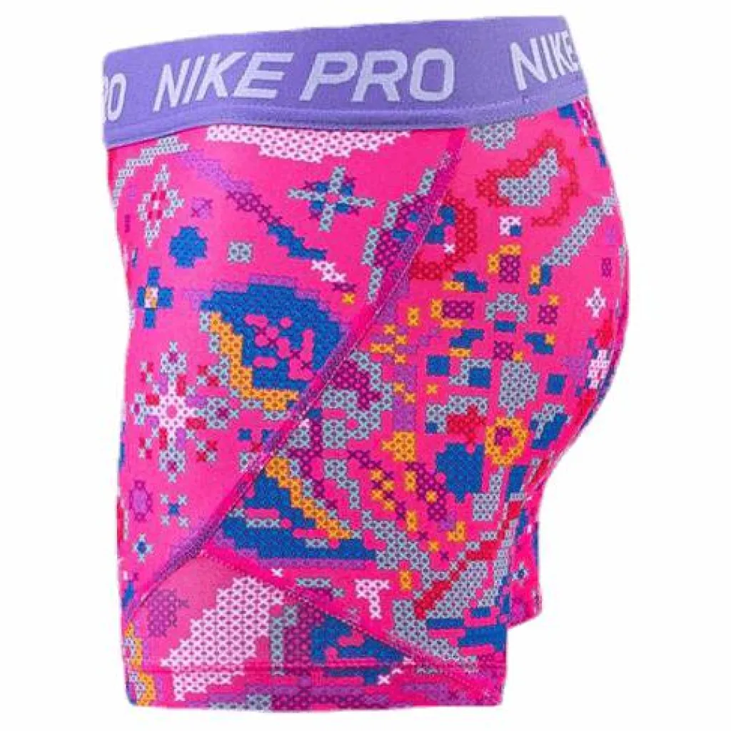 Nike Girls Boy Short Print Femme Pink Flerfärgad Hot
