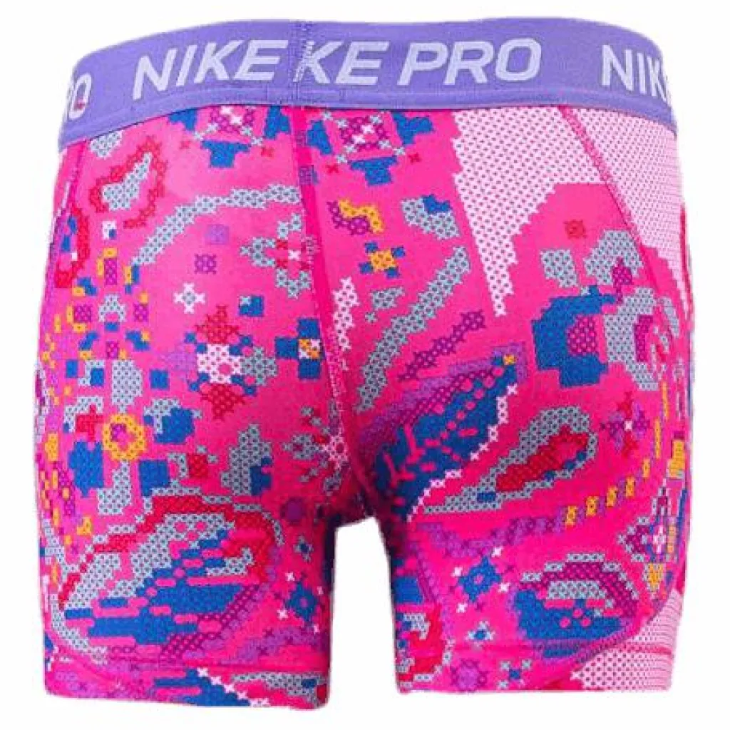 Nike Girls Boy Short Print Femme Pink Flerfärgad Hot