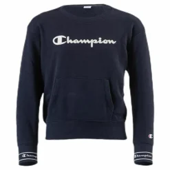 Champion Girls Crewneck Sweatshirt Blue Blå Online