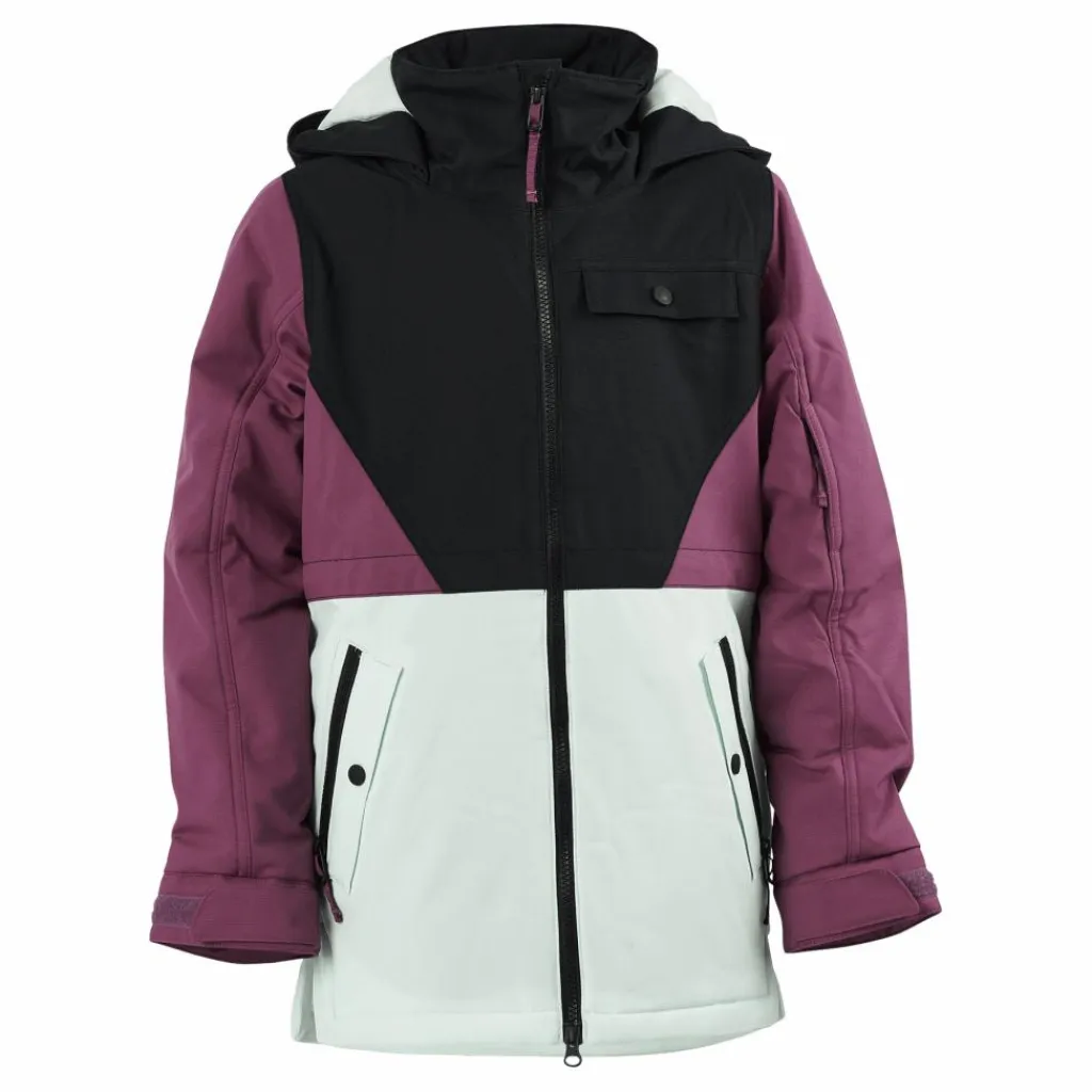 Burton Girls' Khione 2l Jacket True Black/vivid Viola/jewel G Svart Best