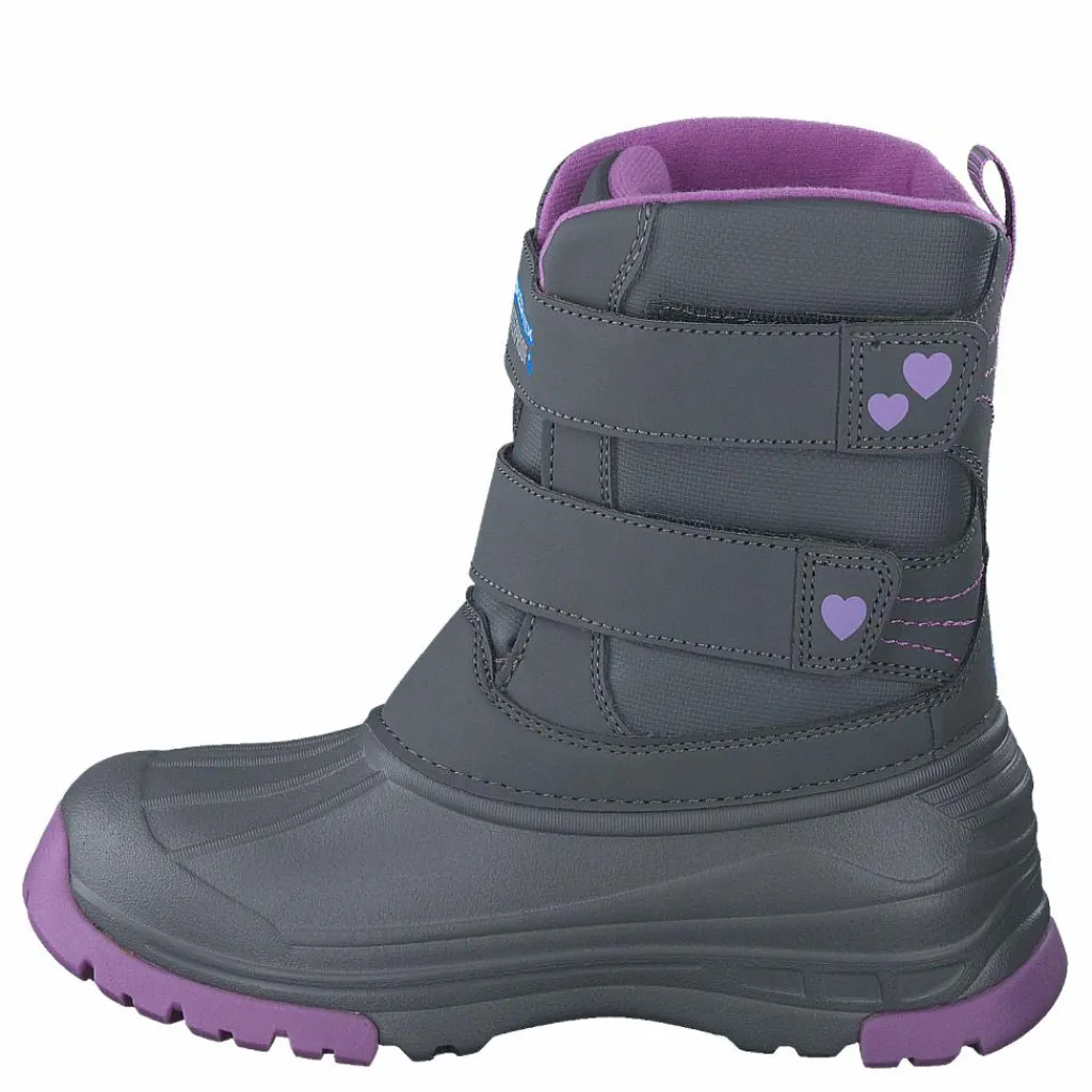 Skechers Girls Snow Slopes Rainier Days Gylv Grey Lavendel Grå