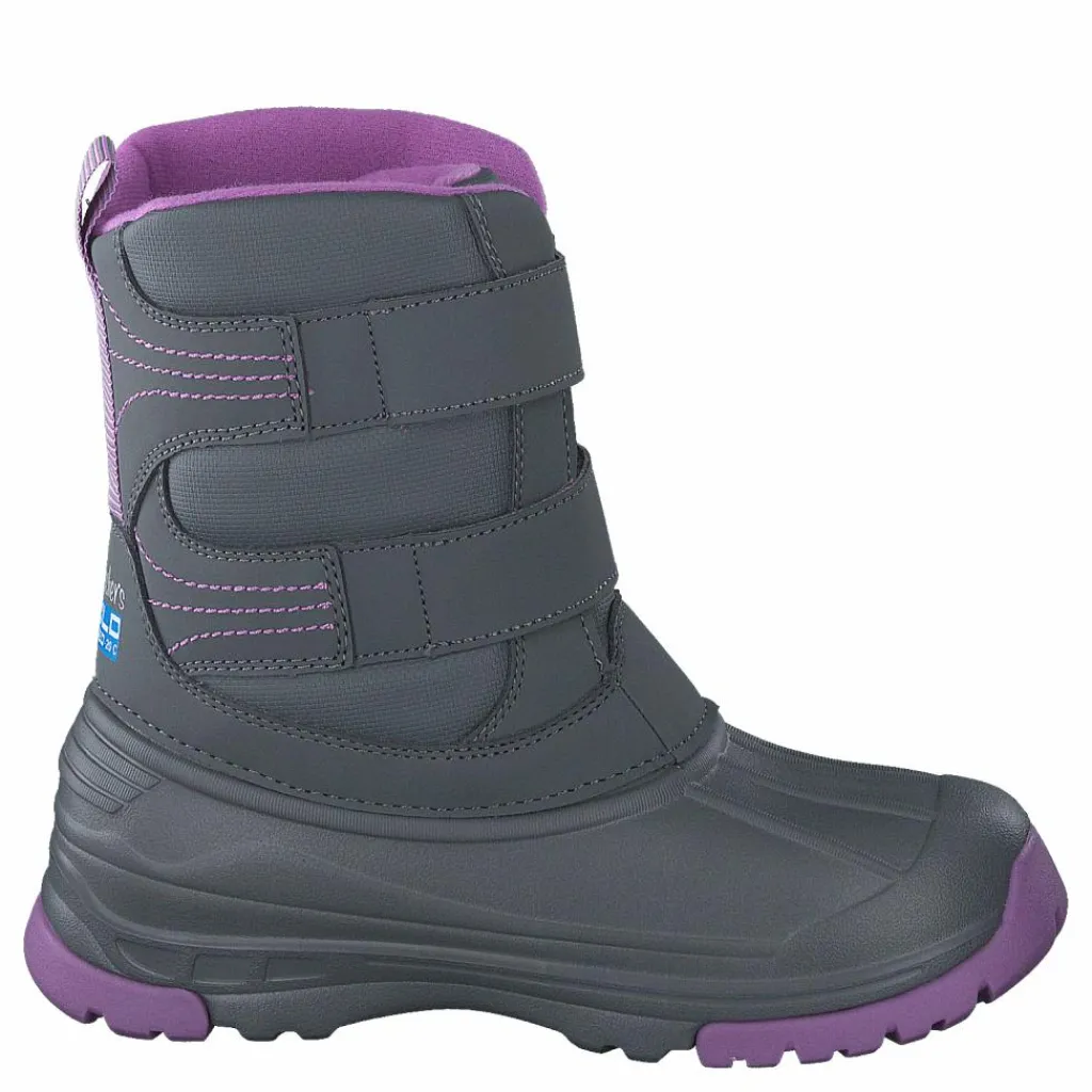 Skechers Girls Snow Slopes Rainier Days Gylv Grey Lavendel Grå