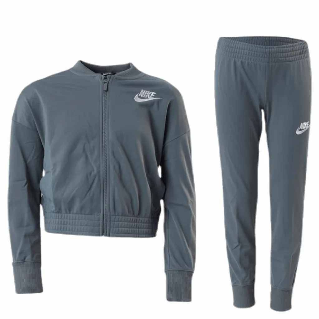 Nike Girls Track Suit Tape White/Grey Grå