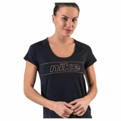 Nike Glam Top SS 10K Black/Gold Svart Sale