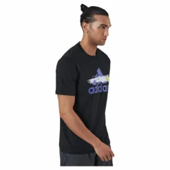 adidas Tennis Graphic Logo T-Shirt Black Svart Best