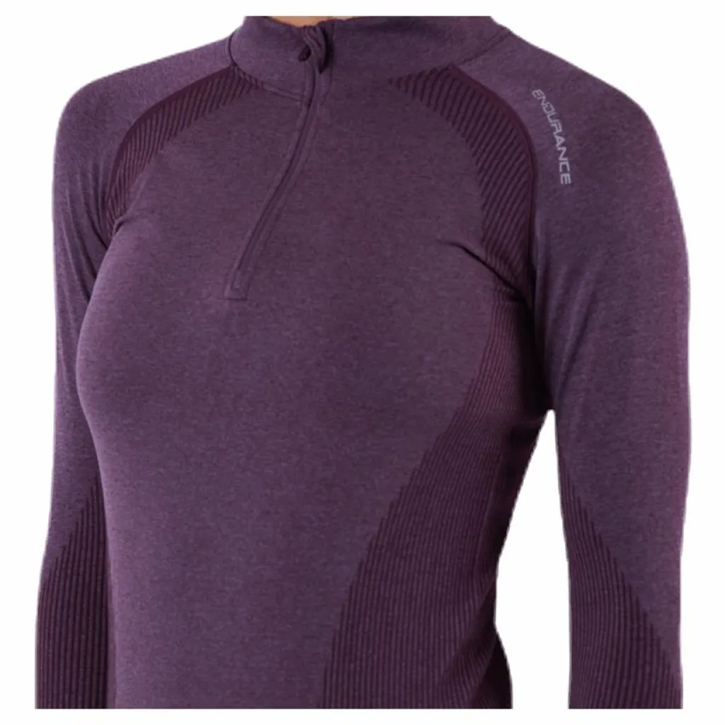 Endurance Halen Seamless Midlayer Purple Lila New