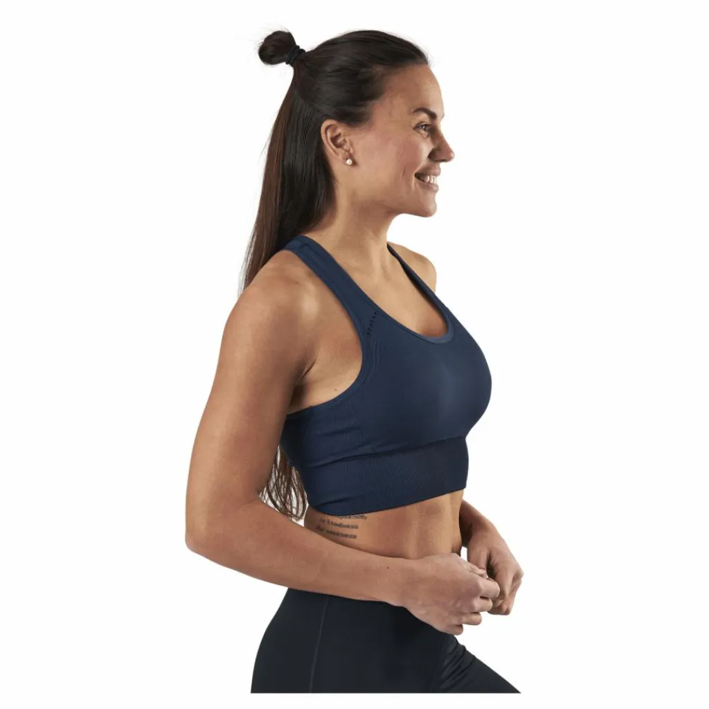 BLACC Hatha Seamless Crop Top Blue Blå New