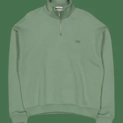 Lacoste Heavy Fleece Zipper Neck Sweat Thyme Green