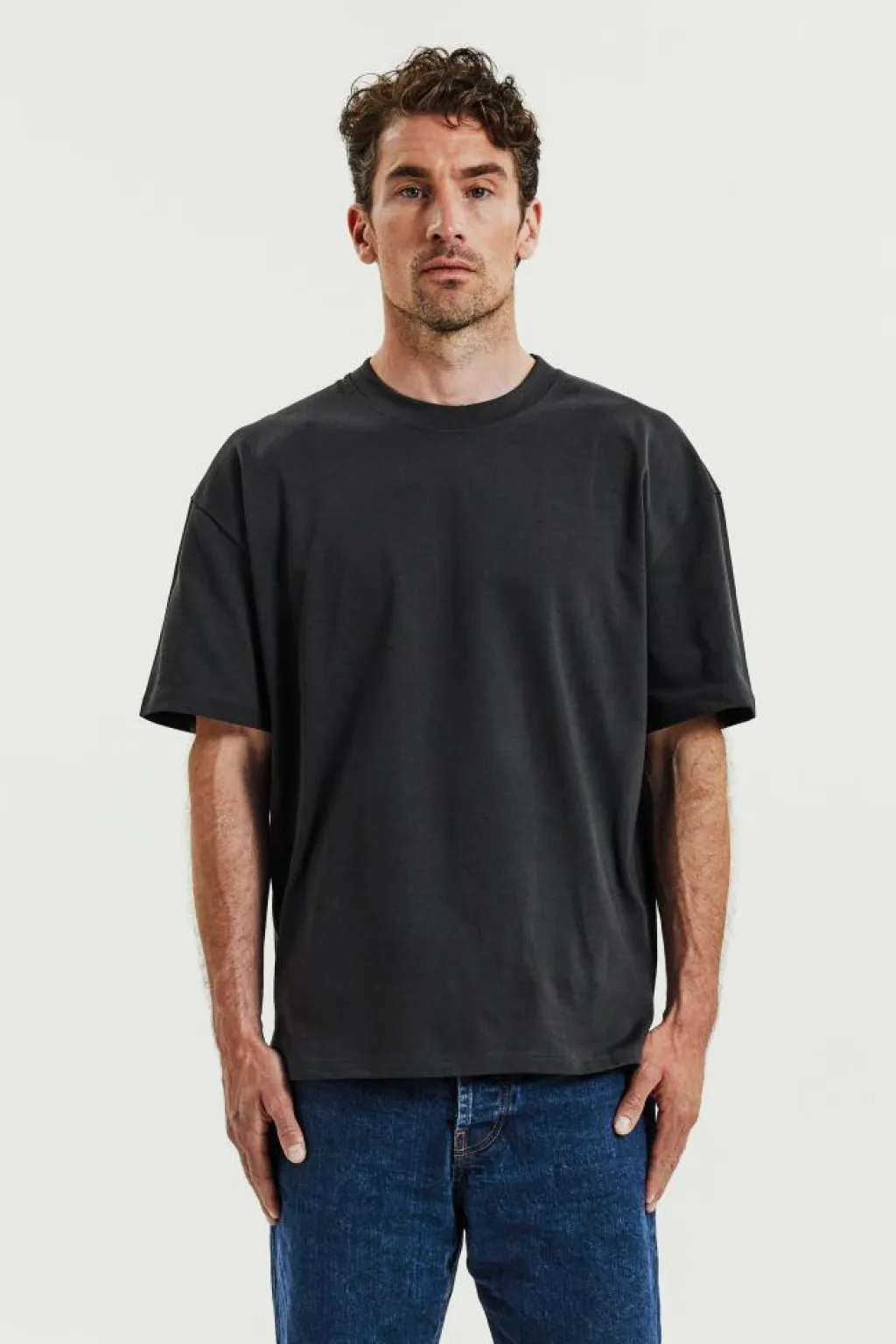 Bread & Boxers Heavy Tee Charcoal Grey Online