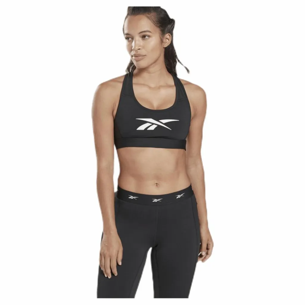 Reebok Hero Racer Pad Bra Read Black Svart Discount