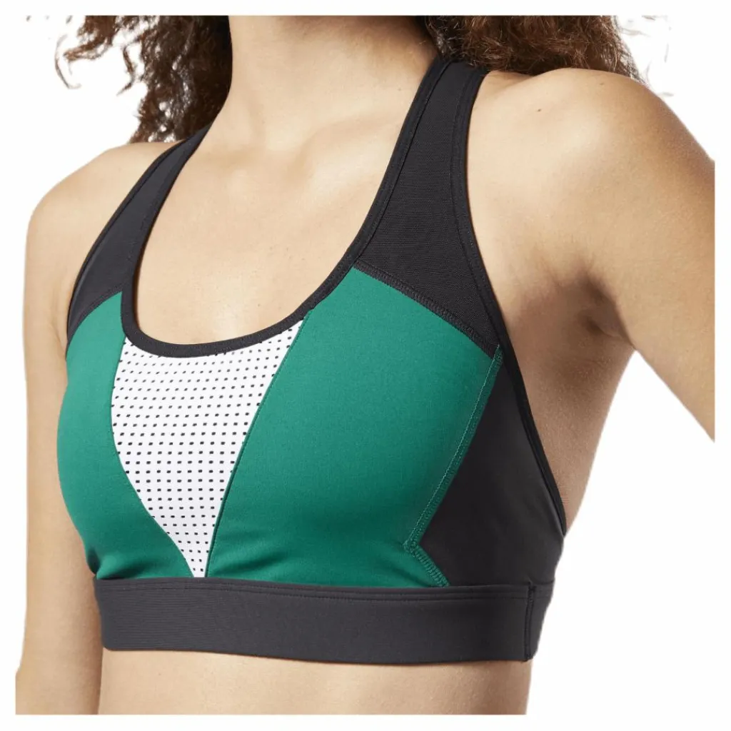 Hero Racer Padded Bra Green/Black*Reebok Hot