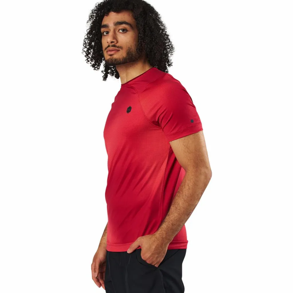Under Armour HG Rush Fitted SS Printed Brown Brun Sale