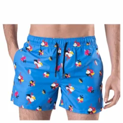 Happy Socks Hibiscus Swim Shorts Blue Blå Hot