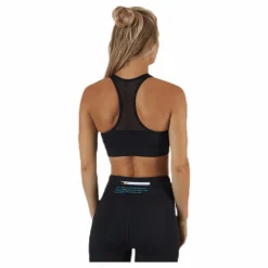 Puma High Impact Front Zip Bra Black Svart Sale