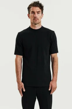 Bread & Boxers High Neck Tee Black New