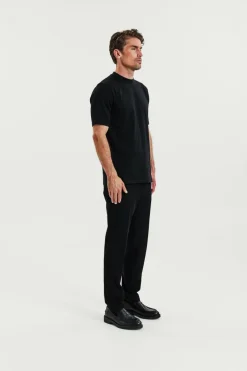 Bread & Boxers High Neck Tee Black New