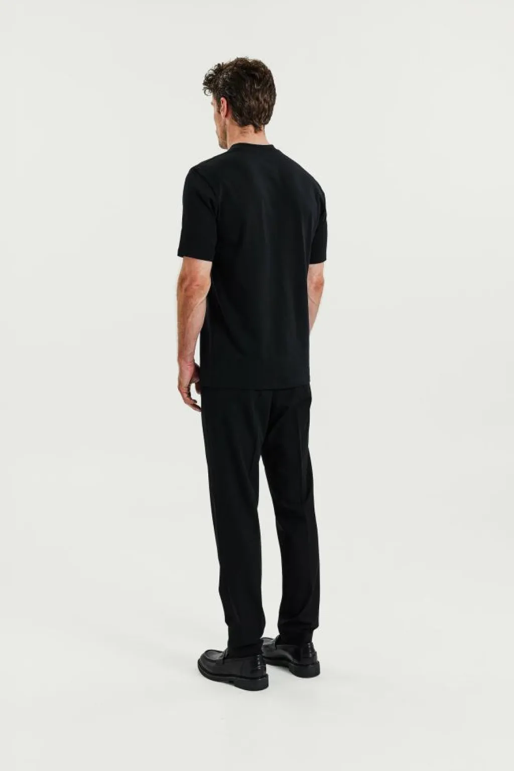 Bread & Boxers High Neck Tee Black New