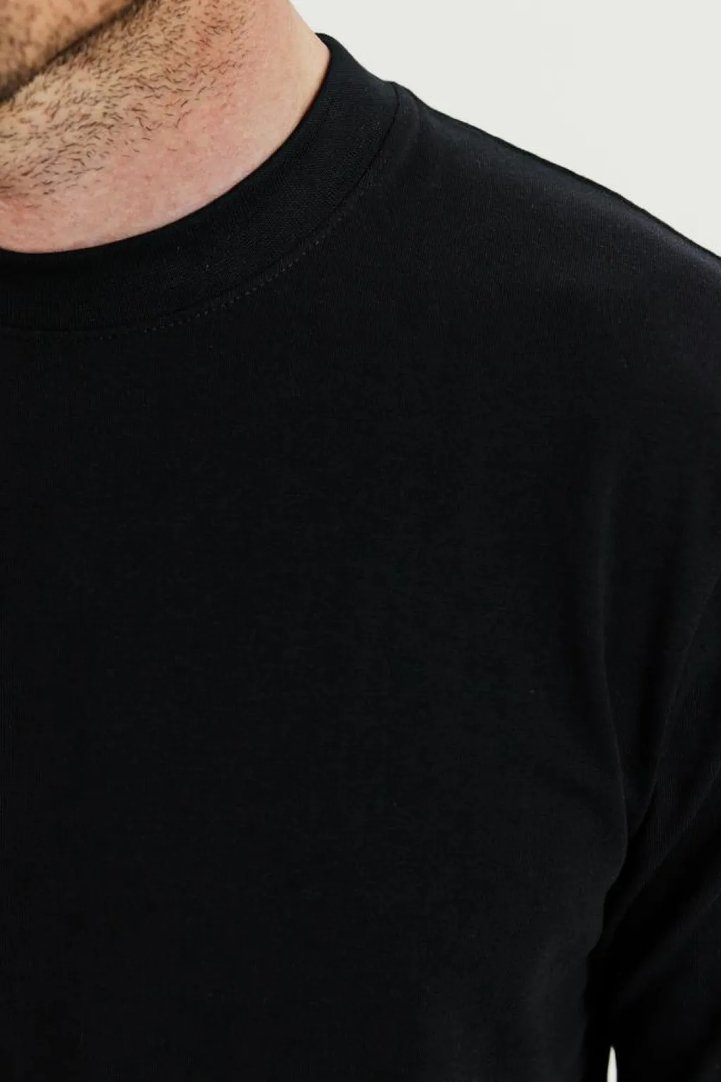 Bread & Boxers High Neck Tee Black New