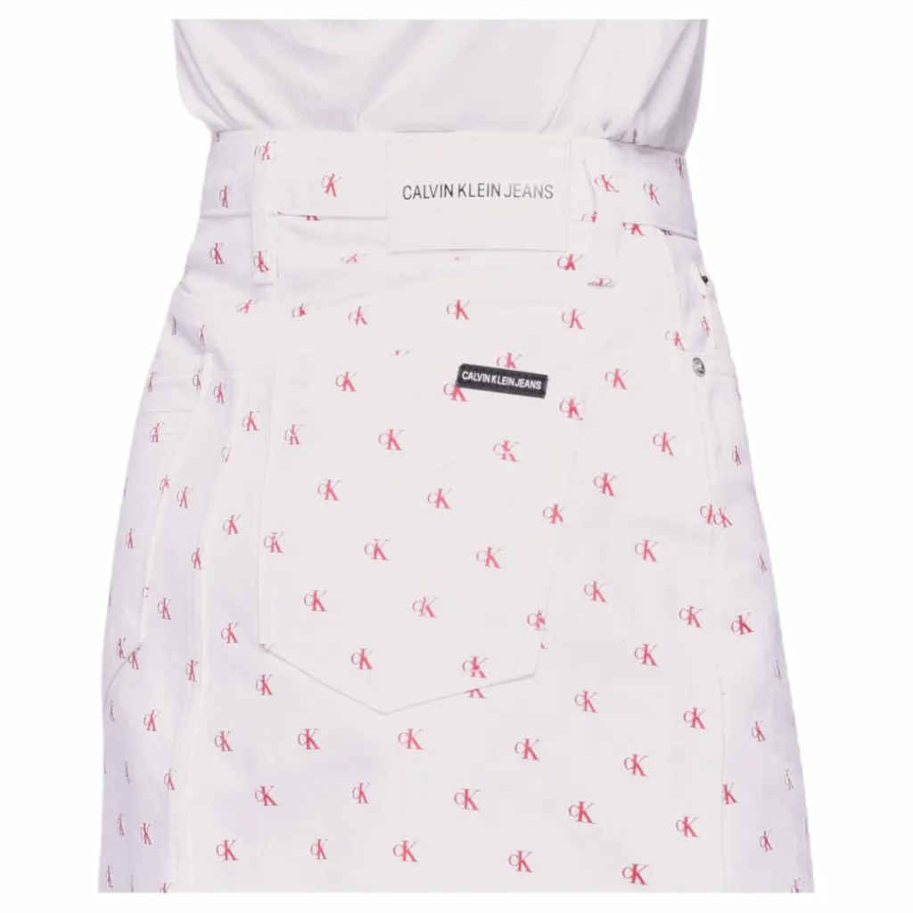 High Rise Mini Skirt White*Calvin Klein Discount