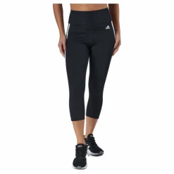 High Rise 3-Stripes 3/4 Sport Tights Black / White*adidas Clearance