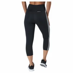 High Rise 3-Stripes 3/4 Sport Tights Black / White*adidas Clearance