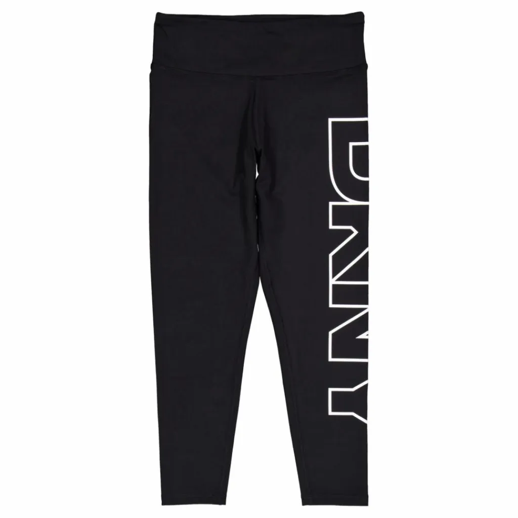 High Waist 7/8 Exploded Logo L Black/ White*DKNY Sport Clearance
