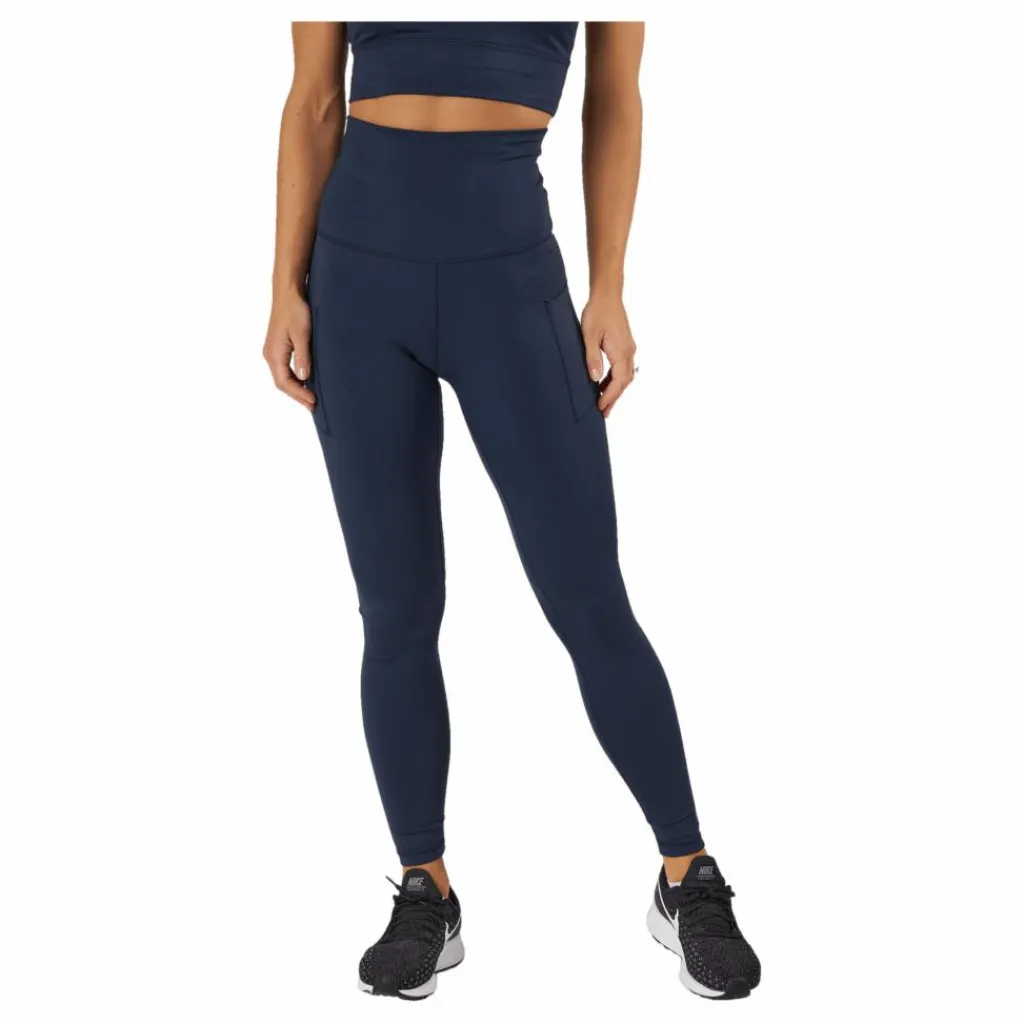 RS High Waist Tights - Side Pocke Dark Blue Blå Best