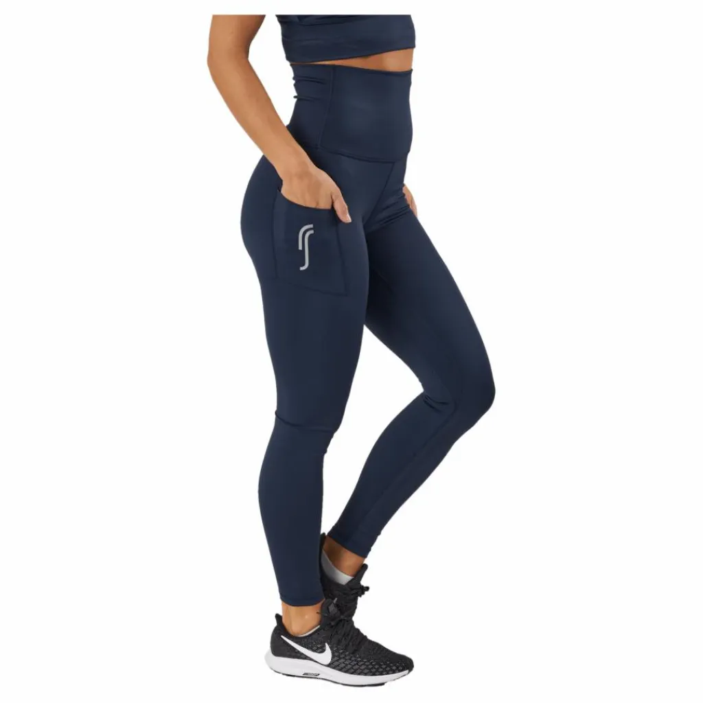 RS High Waist Tights - Side Pocke Dark Blue Blå Best