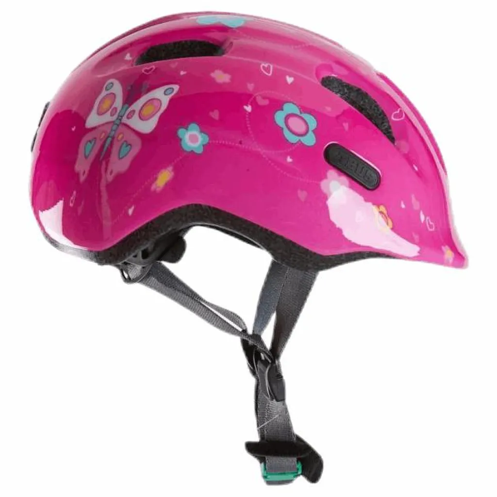 Hjälm Smiley 2.0 m/grönt spänne Pink*Abus Sale