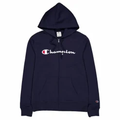 Champion Hooded Full Zip Sweatshirt Sky Captain Blå New