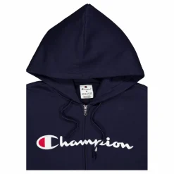 Champion Hooded Full Zip Sweatshirt Sky Captain Blå New