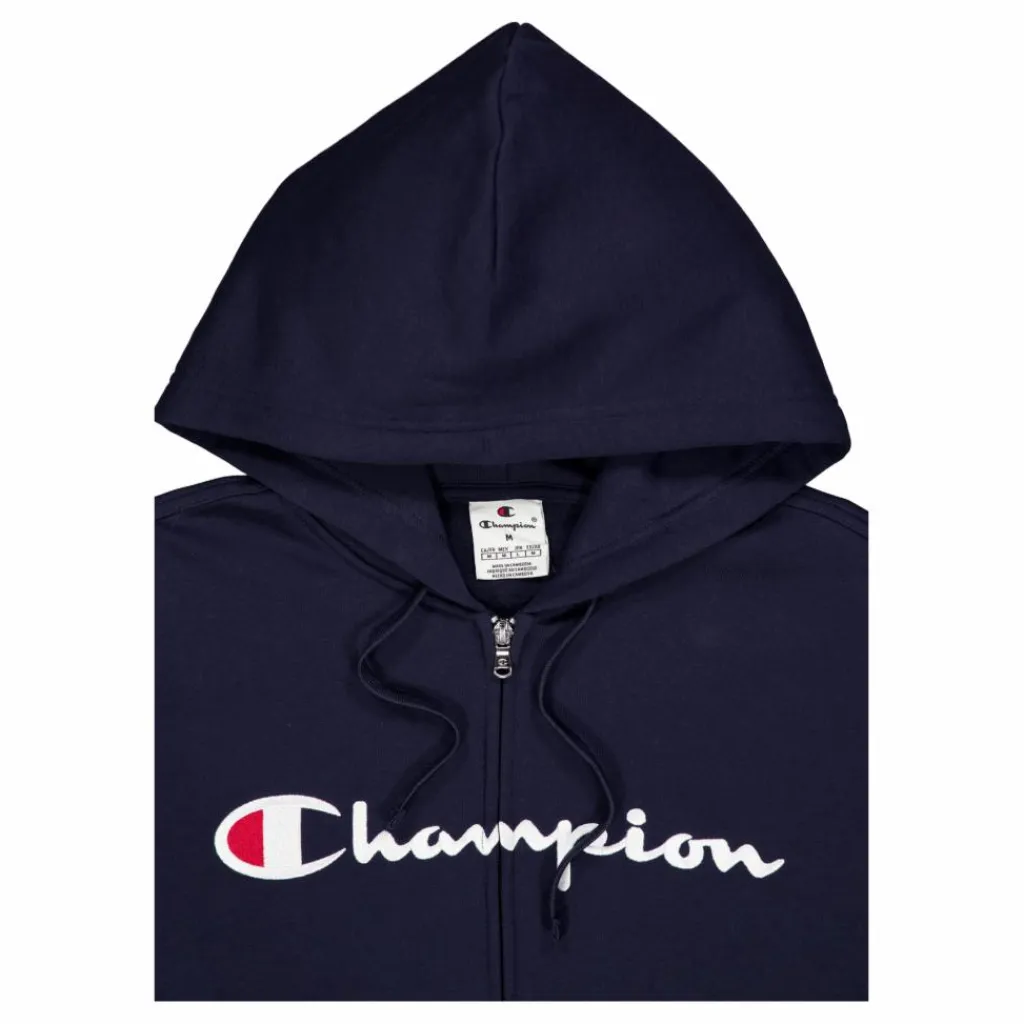Champion Hooded Full Zip Sweatshirt Sky Captain Blå New