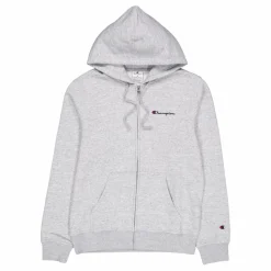 Hooded Full Zip Sweatshirt New Oxford Grey Melange*Champion Best