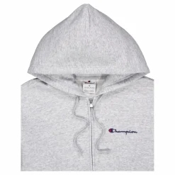 Hooded Full Zip Sweatshirt New Oxford Grey Melange*Champion Best