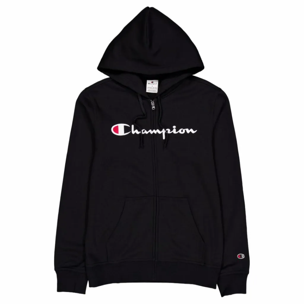 Hooded Full Zip Sweatshirt Black Beauty*Champion Outlet