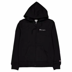 Champion Hooded Full Zip Sweatshirt Black Beauty Svart Sale