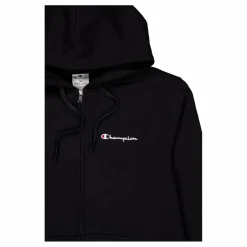 Champion Hooded Full Zip Sweatshirt Black Beauty Svart Sale