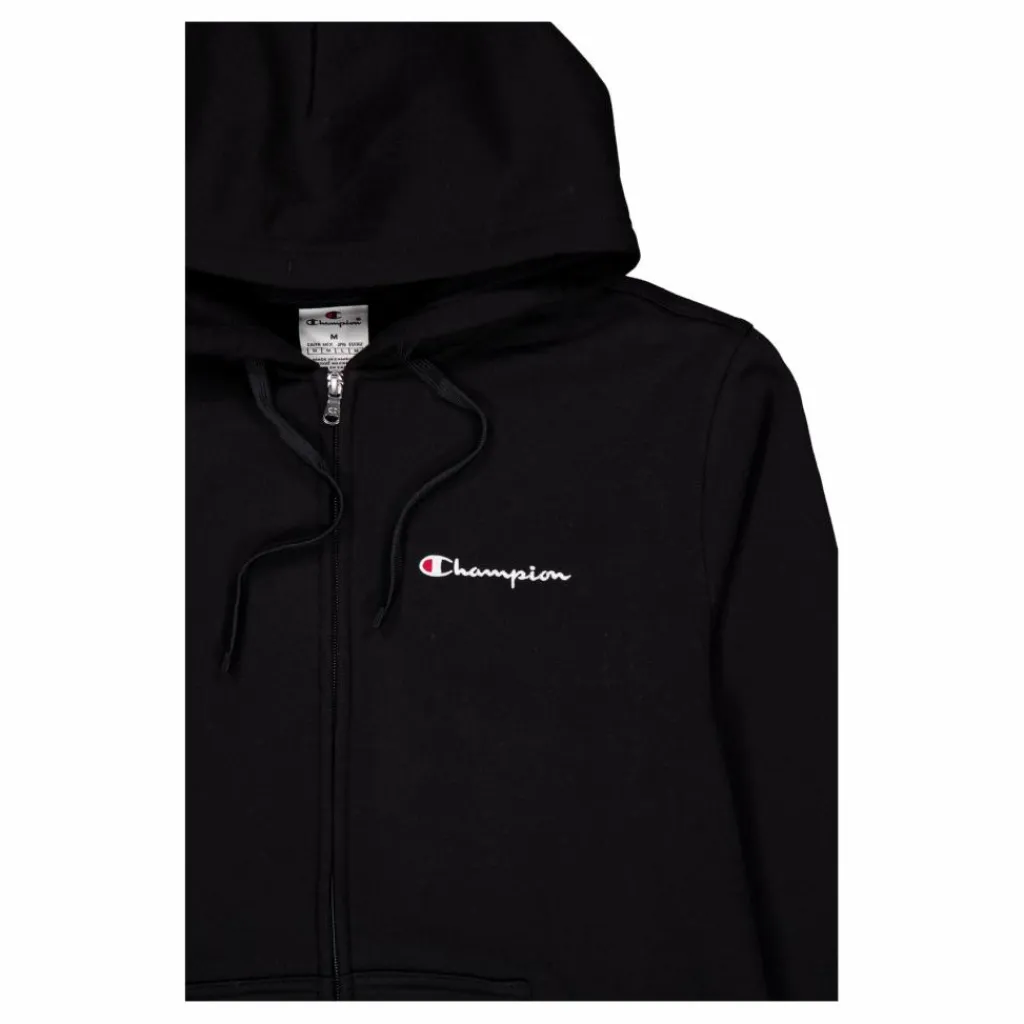 Champion Hooded Full Zip Sweatshirt Black Beauty Svart Sale