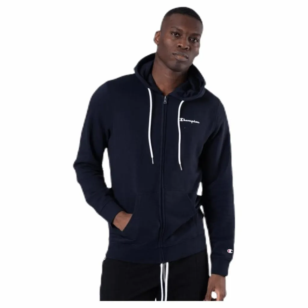 Champion Hooded Full Zip Sweatshirt Blue Blå Hot