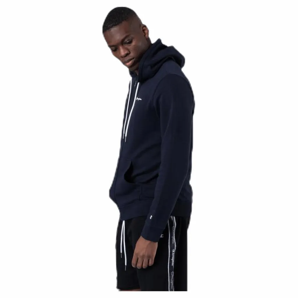 Champion Hooded Full Zip Sweatshirt Blue Blå Hot