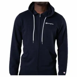 Champion Hooded Full Zip Sweatshirt Blue Blå Hot