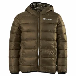 Hooded Jacket Junior Green*Champion New