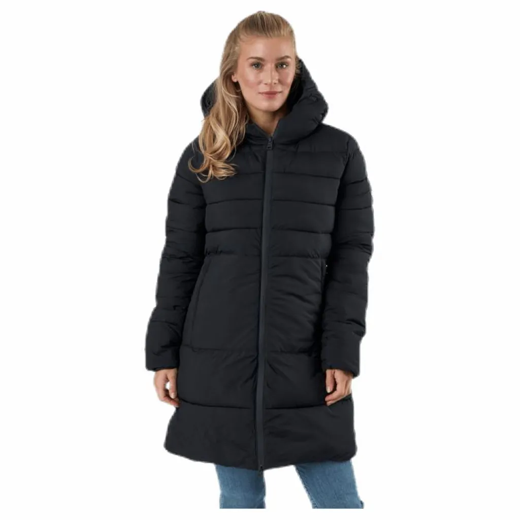 Champion Hooded Polyfilled Jacket Black Svart Best