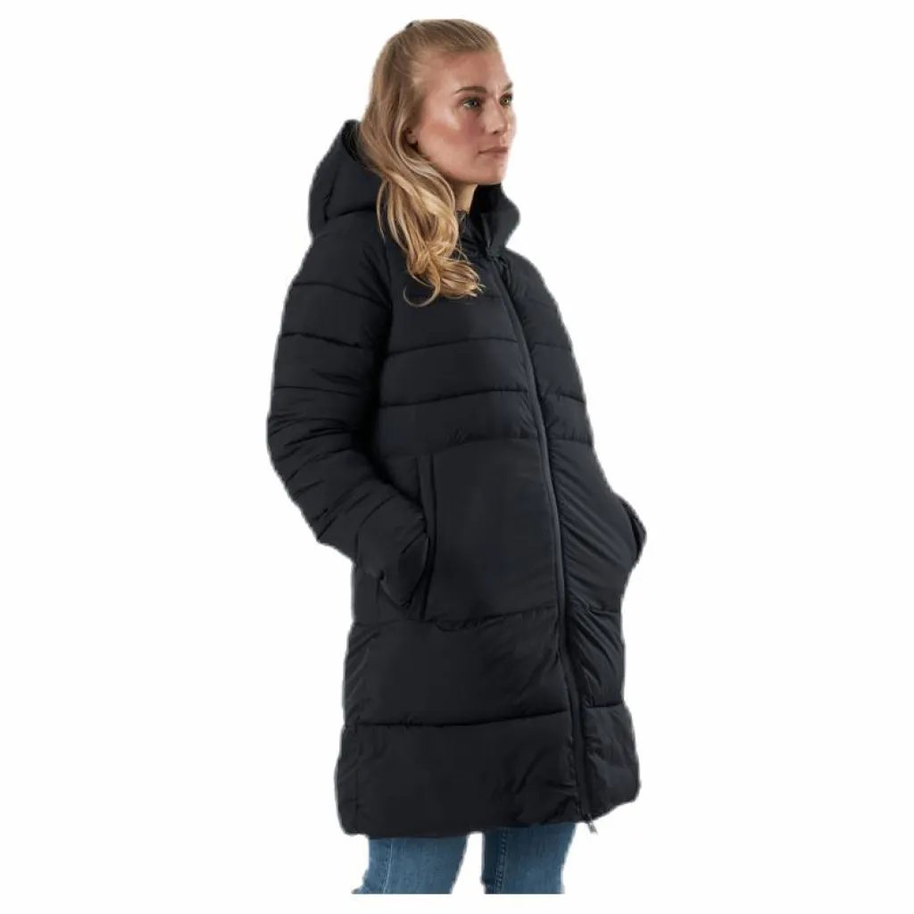 Champion Hooded Polyfilled Jacket Black Svart Best