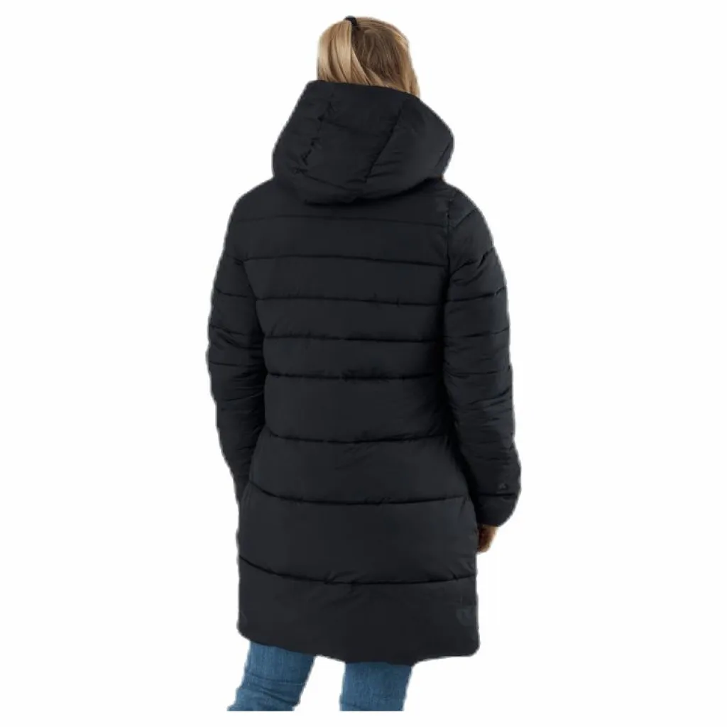 Champion Hooded Polyfilled Jacket Black Svart Best