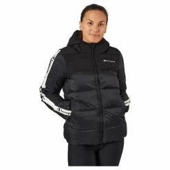 Champion Hooded Polyfilled Jacket Kk001 Svart Hot