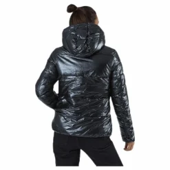 Champion Hooded Polyfilled Jacket Black Svart New